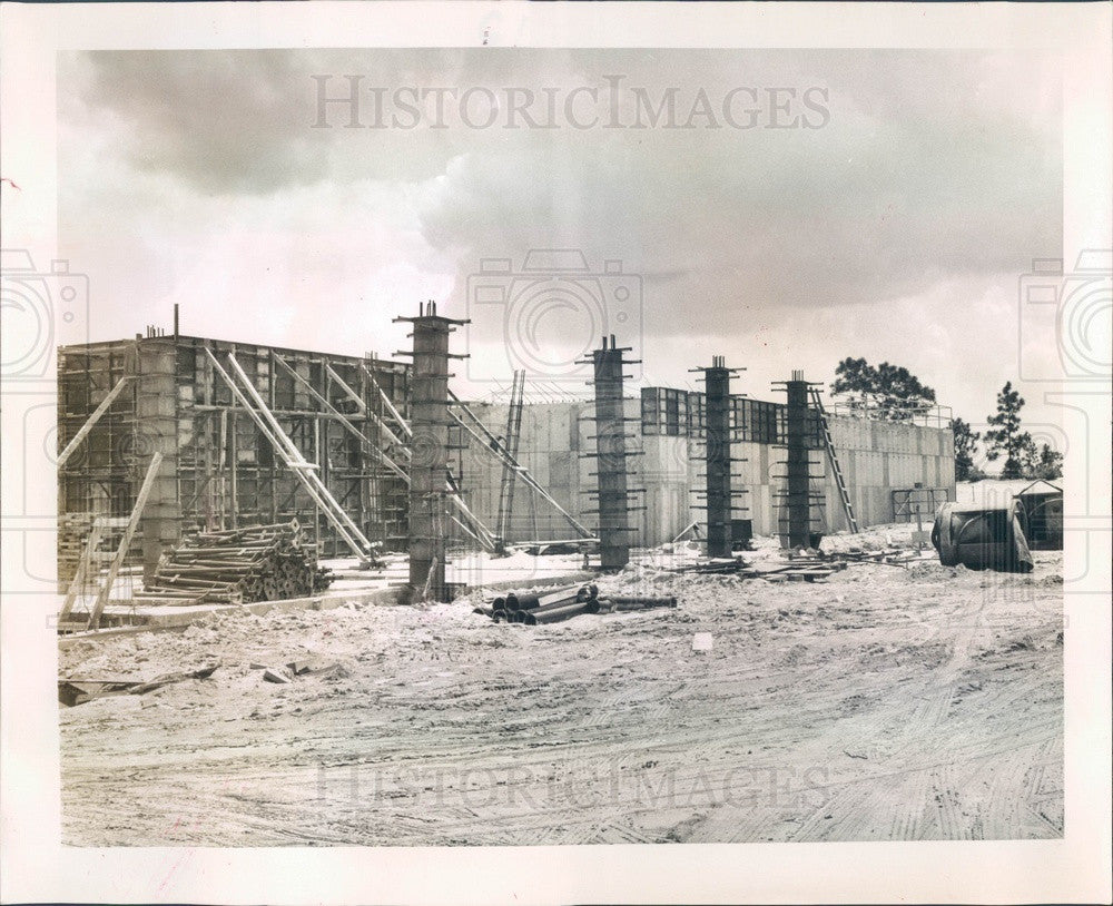 1964 Punta Gorda, Florida Water Treatment Plant Construction Press Photo - Historic Images