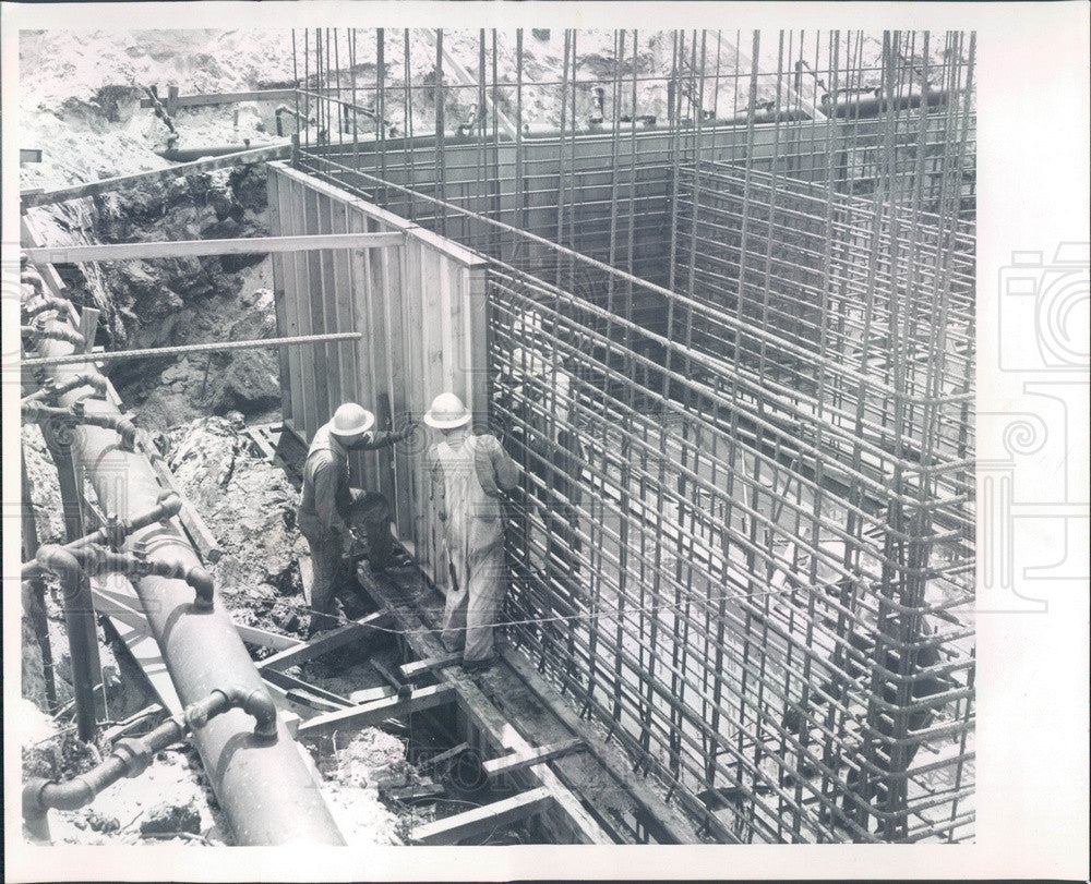 1964 Punta Gorda, Florida Water Pumping Station Construction Press Photo - Historic Images