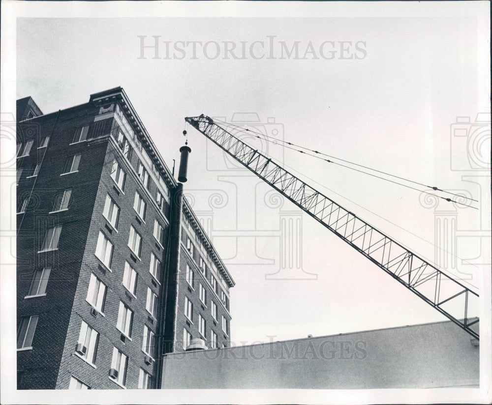 1976 St Petersburg, FL Princess Martha Hotel Smoke Stack Replaced Press Photo - Historic Images