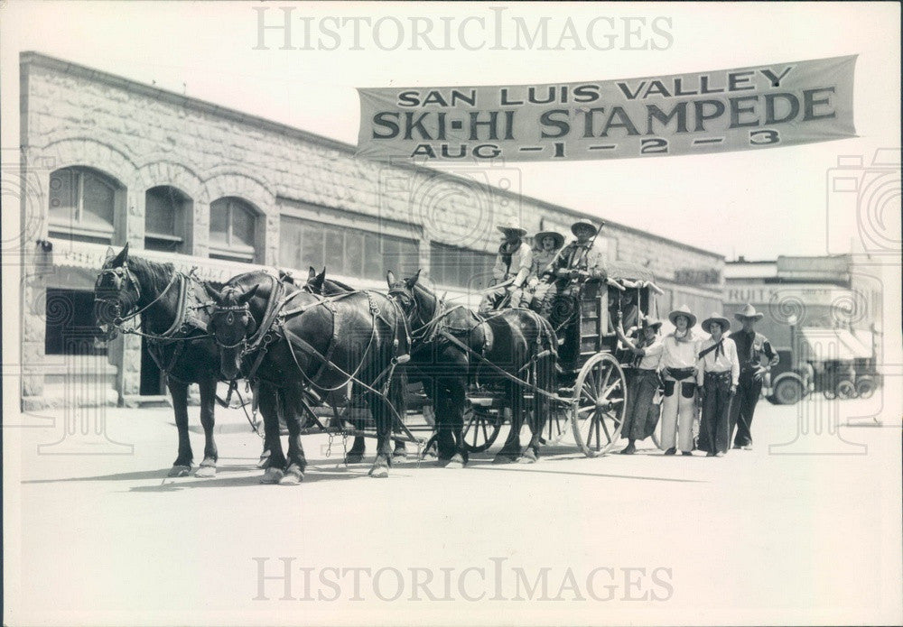 Undated Colorado Historic Stagecoach San Luis Valley Ski-Hi Stampede Press Photo - Historic Images