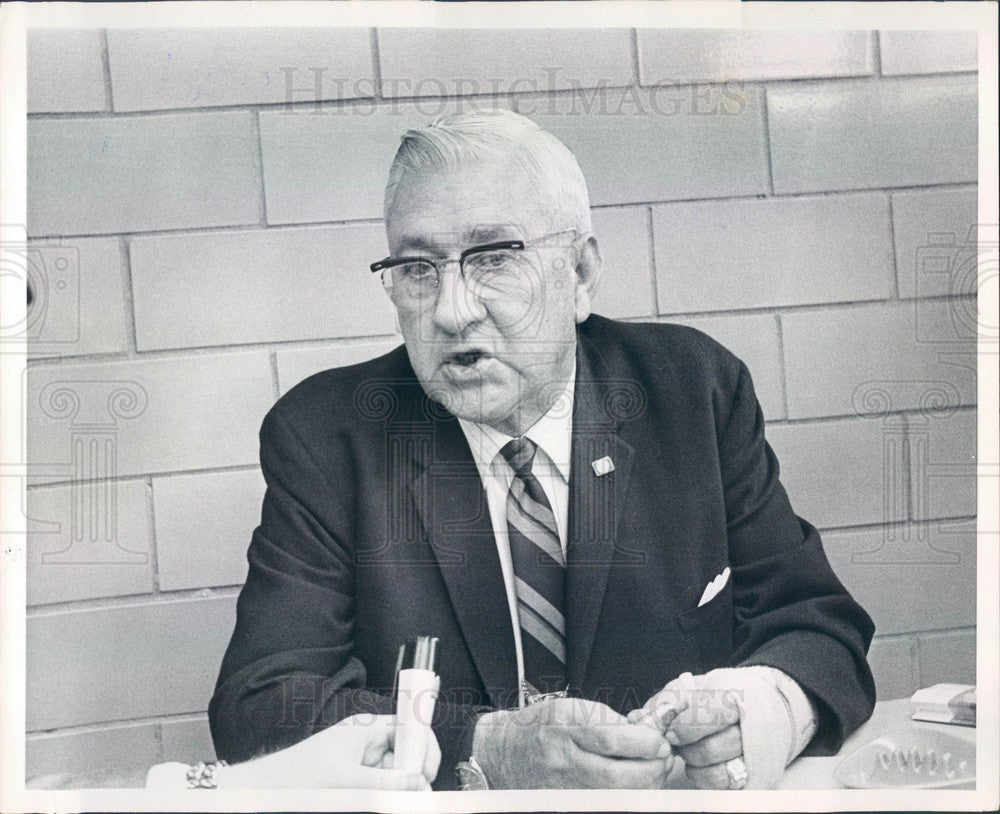 1970 Aurora, Colorado Police Chief Spencer Garrett Press Photo - Historic Images