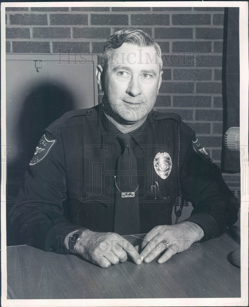 1956 Aurora, Colorado Police Chief Spencer Garrett Press Photo - Historic Images