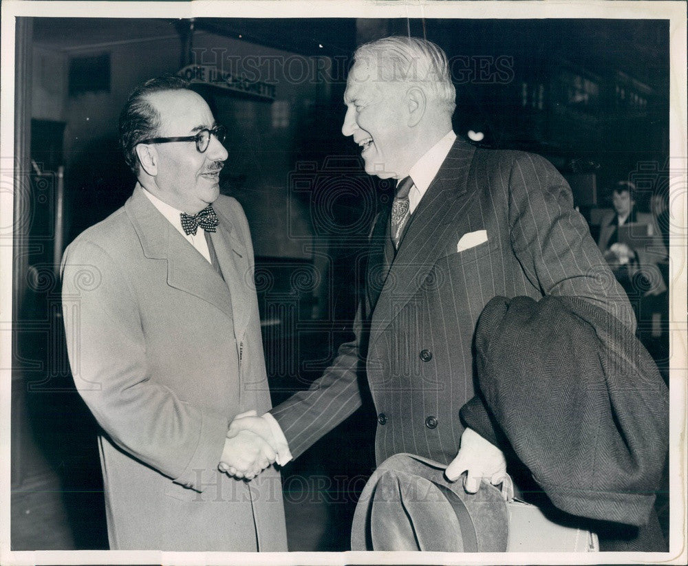 1950 Metropolitan Opera GM Edward Johnson &amp; Harry Zelzer, Chicago Press Photo - Historic Images