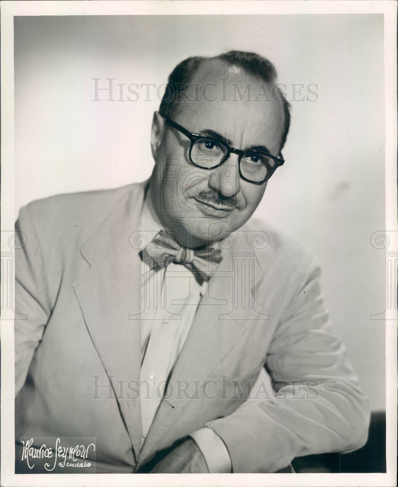 1954 Chicago, Illinois Allied Arts President Harry Zelzer Press Photo - Historic Images