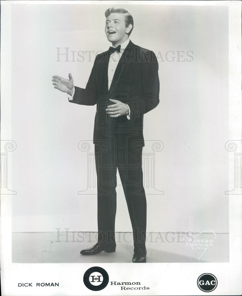 1962 Singer Dick Roman Press Photo - Historic Images