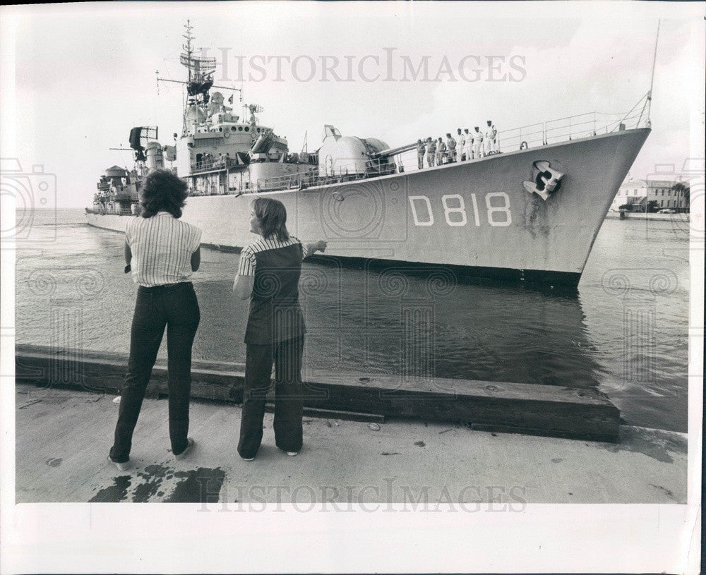 1981 Dutch Navy Ship Rotterdam in St. Petersburg Florida Press Photo - Historic Images