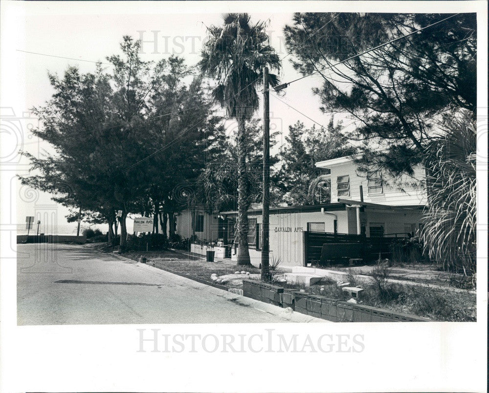 1980 Clearwater Beach, Florida Avalon Apartment Motel Press Photo - Historic Images