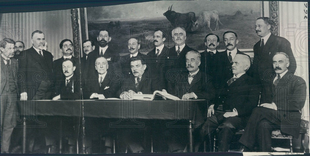 1924 France Premier Edouard Herriot &amp; Cabinet Press Photo - Historic Images