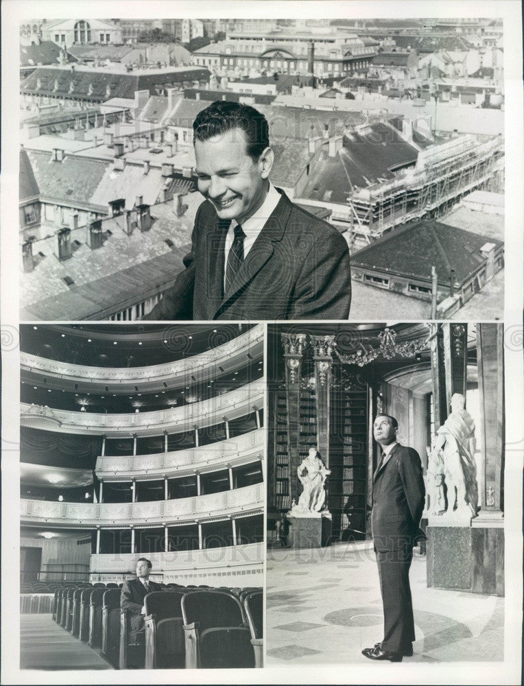 1962 TV News Anchorman David Brinkley in Vienna, Austria Press Photo - Historic Images