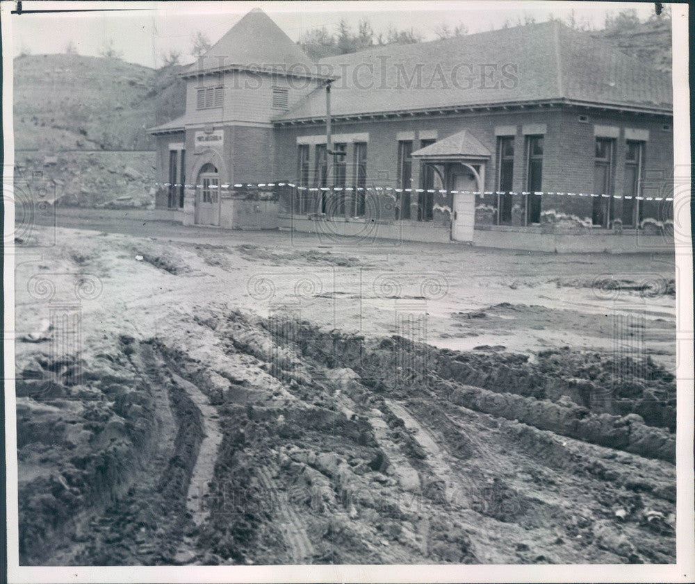1949 Portland, Colorado Flood Damage at Schoolhouse Press Photo - Historic Images