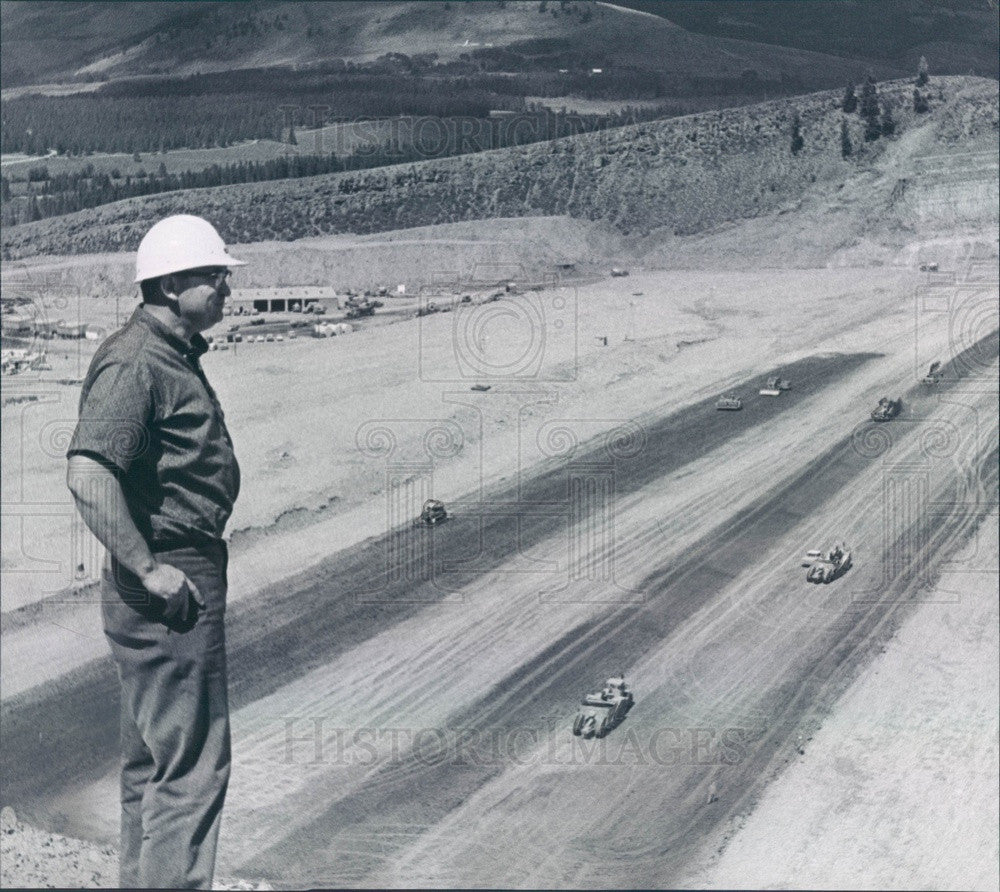 1961 Dillon, Colorado Dillon Dam &amp; Reservoir Construction Press Photo - Historic Images