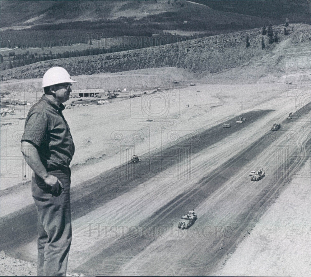 1961 Dillon, Colorado Dillon Dam & Reservoir Construction Press Photo - Historic Images