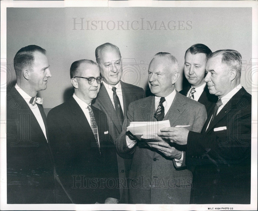 1955 BF Goodrich Execs Hoban, Martin, Lewis, Greiner, Roberts Press Photo - Historic Images