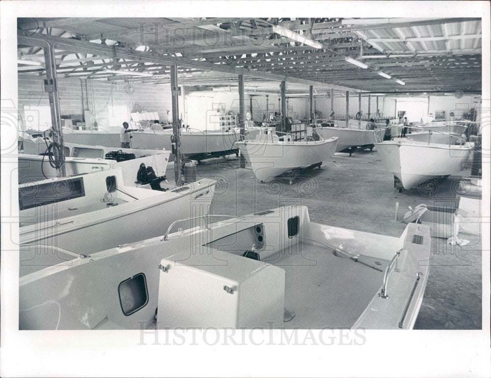 1974 Homosassa Springs, Florida Pro-Line Boat Works Press Photo - Historic Images