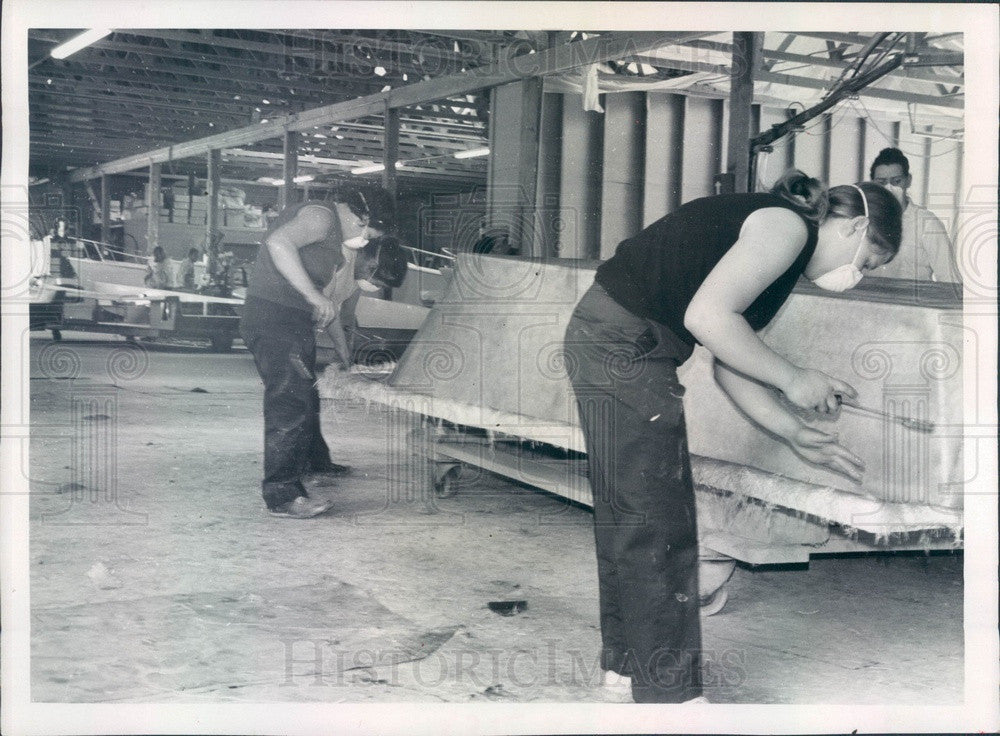 1973 Homosassa Springs, Florida Pro-Line Boat Works Press Photo - Historic Images