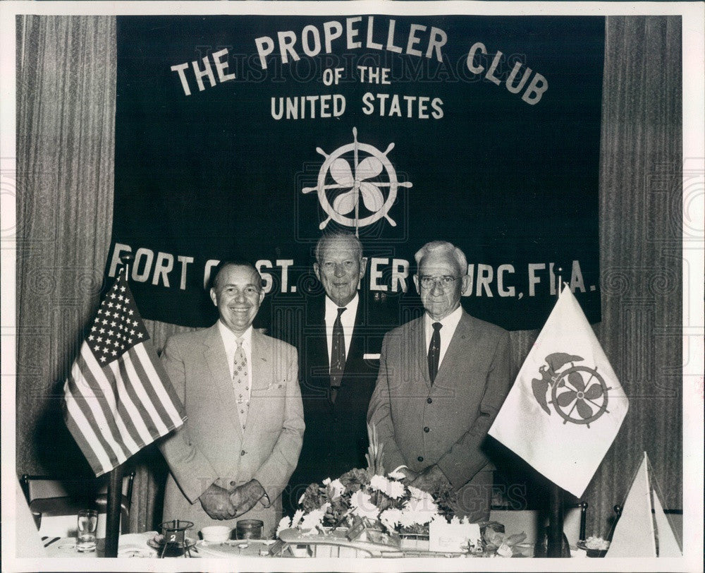 1963 St Petersburg, Florida Propeller Club Officers Elbert Tune Press Photo - Historic Images