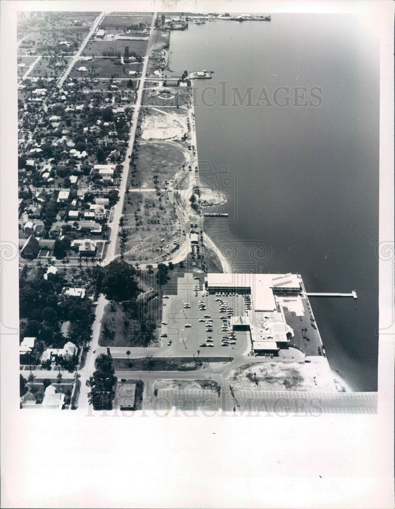 1971 Punta Gorda, FL Gilchrist Park Bricking Project Aerial View Press Photo - Historic Images