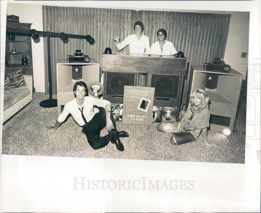 1979 St Petersburg FL DJs Greg Lewis &amp; Joe Catalano of Pyramid Audio Press Photo - Historic Images