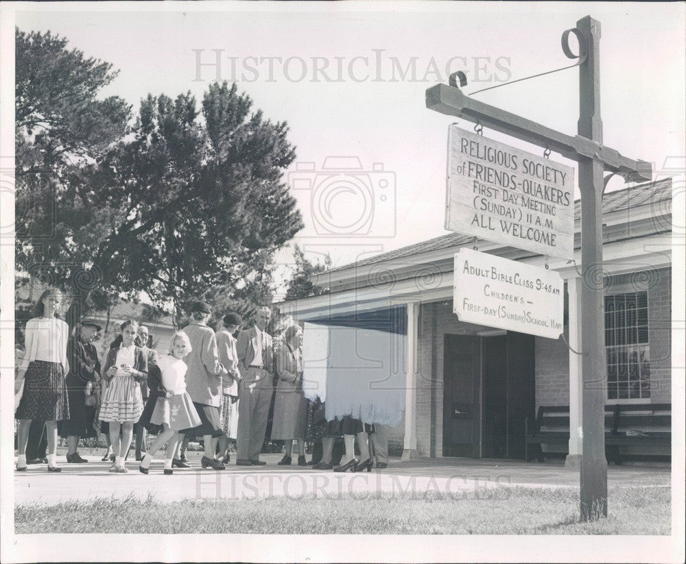 1958 St Petersburg, FL Religious Society of Friends-Quakers Church Press Photo - Historic Images