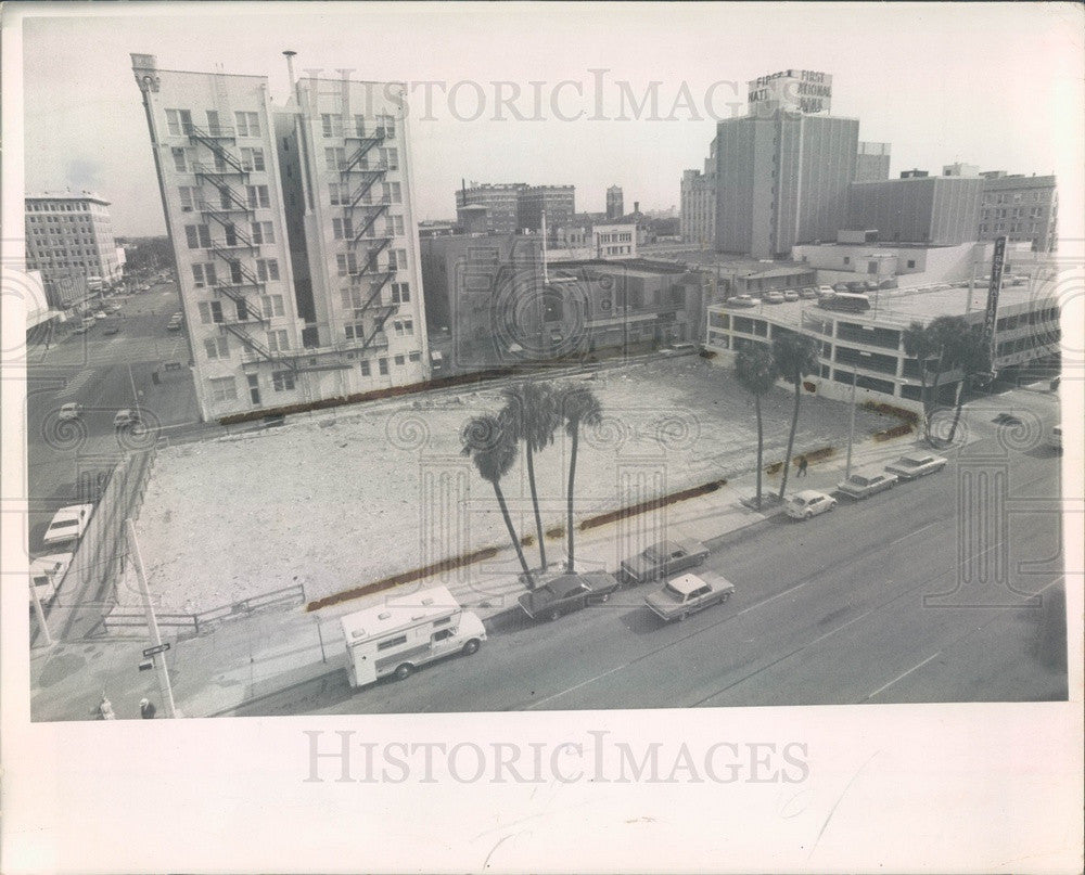 1969 St Petersburg, FL Old Florida Theater Site, 1st Ave S &amp; 5th St Press Photo - Historic Images