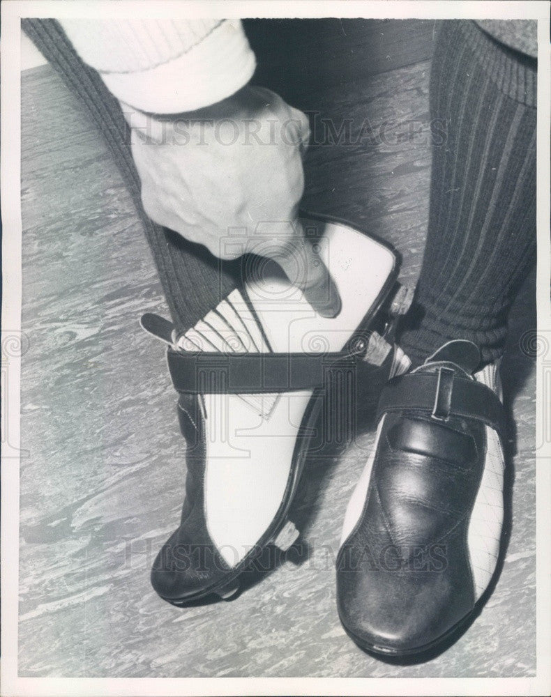 1958 Vienna, Austria Tornado Soccer Boots by Engelbert Harmer Press Photo - Historic Images