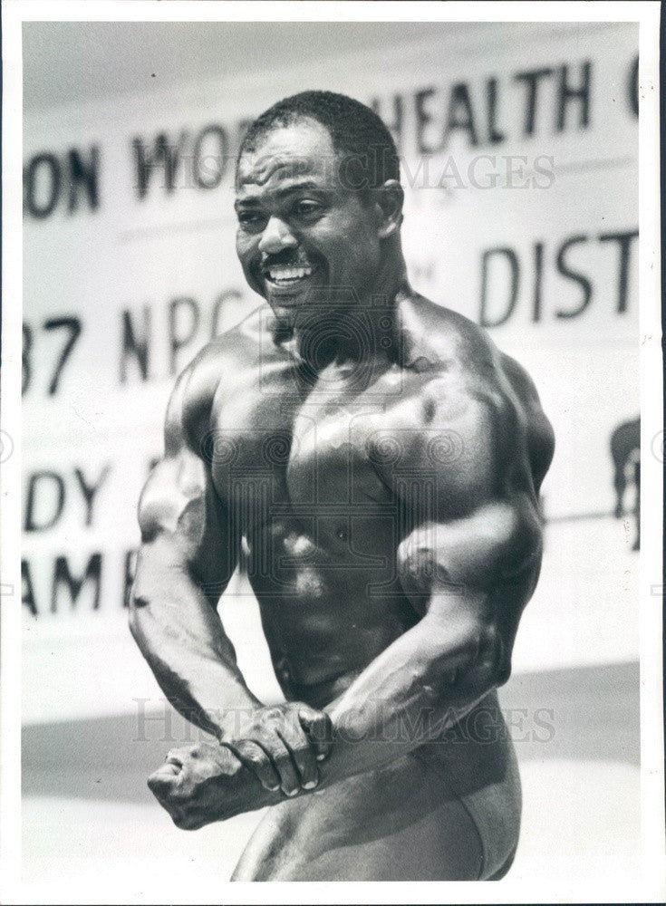 1987 St Petersburg, FL Bodybuilding Championships, Herc Roberts Press Photo - Historic Images