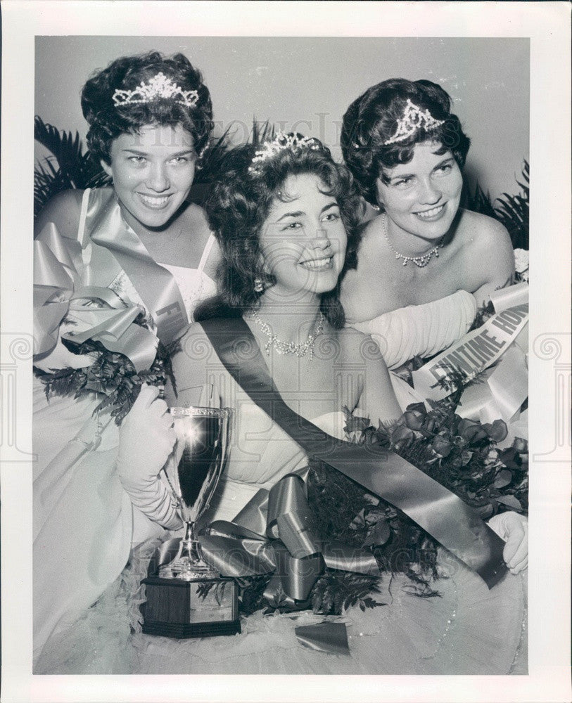 1962 St Petersburg, Florida Funtime Queen Iris Fincher, Princess Pat Press Photo - Historic Images