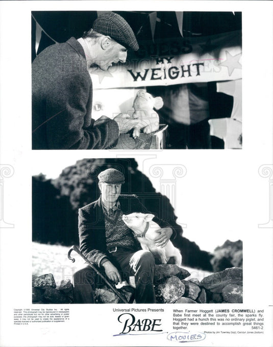 1995 American Hollywood Actor James Cromwell in Babe Press Photo - Historic Images