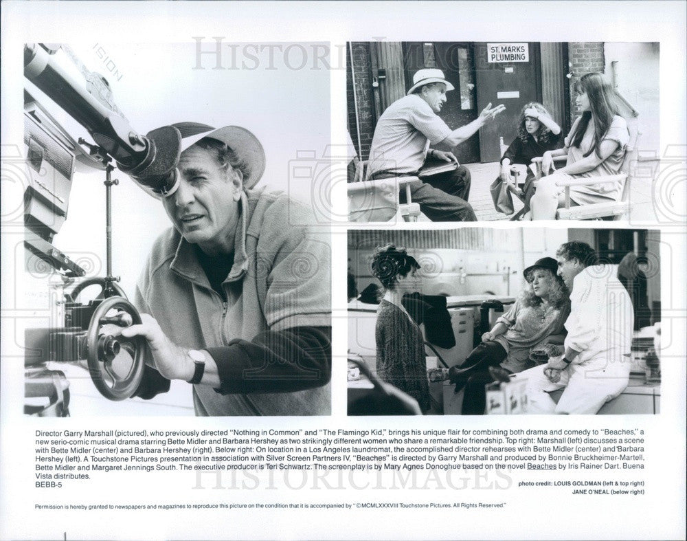 Undated Actors Bette Midler/Barbara Hershey/Director Garry Marshall Press Photo - Historic Images