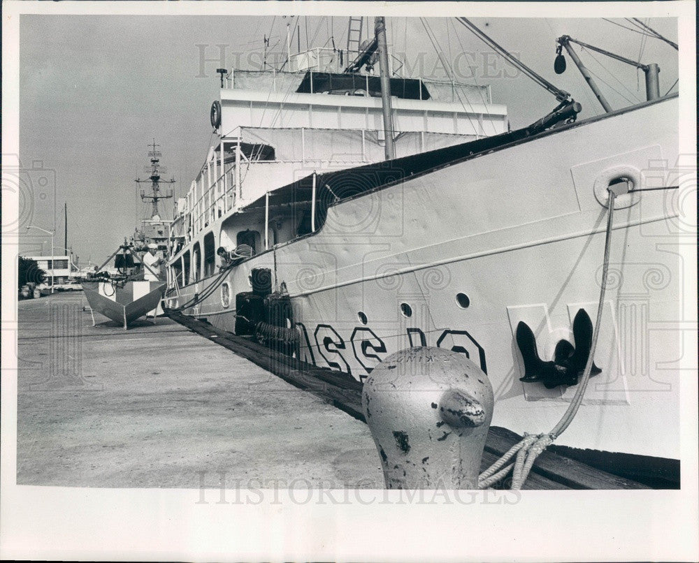 1966 US Coast &amp; Geodetic Survey Ship Hydrographer in St Petersburg Press Photo - Historic Images