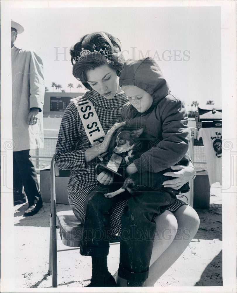 1967 Miss St Petersburg, FL Diane Bockstantz &amp; Jaycees Mutt Derby Press Photo - Historic Images
