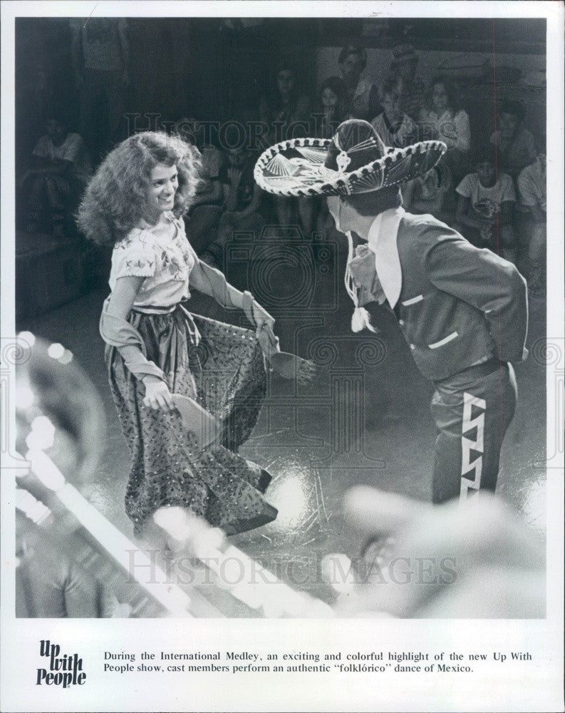 1981 Entertainers Up With People Show Cast, Mexican Folklorico Dance Press Photo - Historic Images