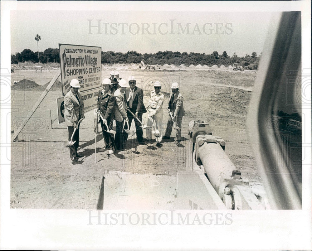 1976 Palmetto, FL Palmetto Village Shopping Center Groundbreaking Press Photo - Historic Images