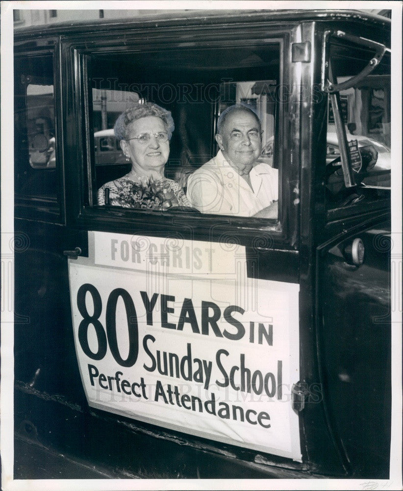 1950 St Petersburg FL Sunday School Parade Honoree Mrs Louis Millard Press Photo - Historic Images