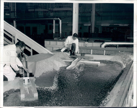 1964 Colorado, Ruedi Dam Project Model, Engineers Tom Rhone Press Photo - Historic Images