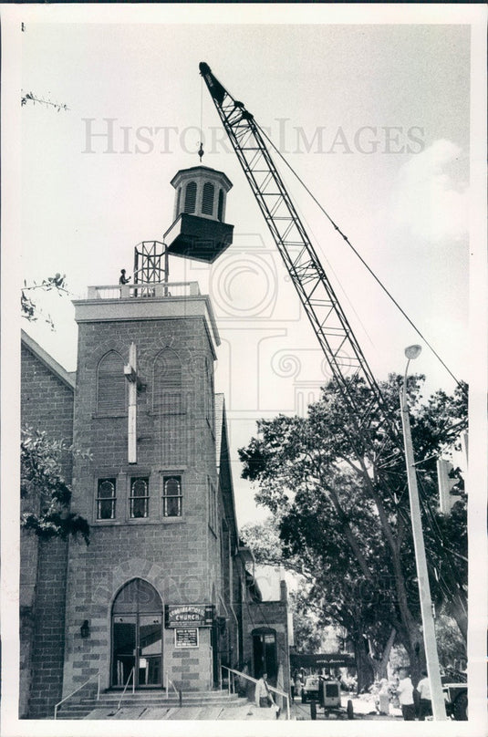 1972 St Petersburg, FL First Congregational Church New Steeple Press Photo - Historic Images