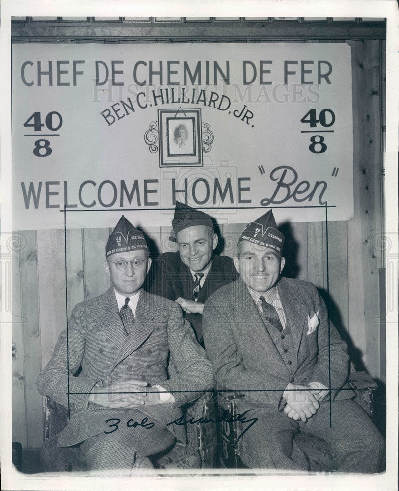 1940 Denver, CO Chefs de Chemin de Fer of American Legion Press Photo - Historic Images