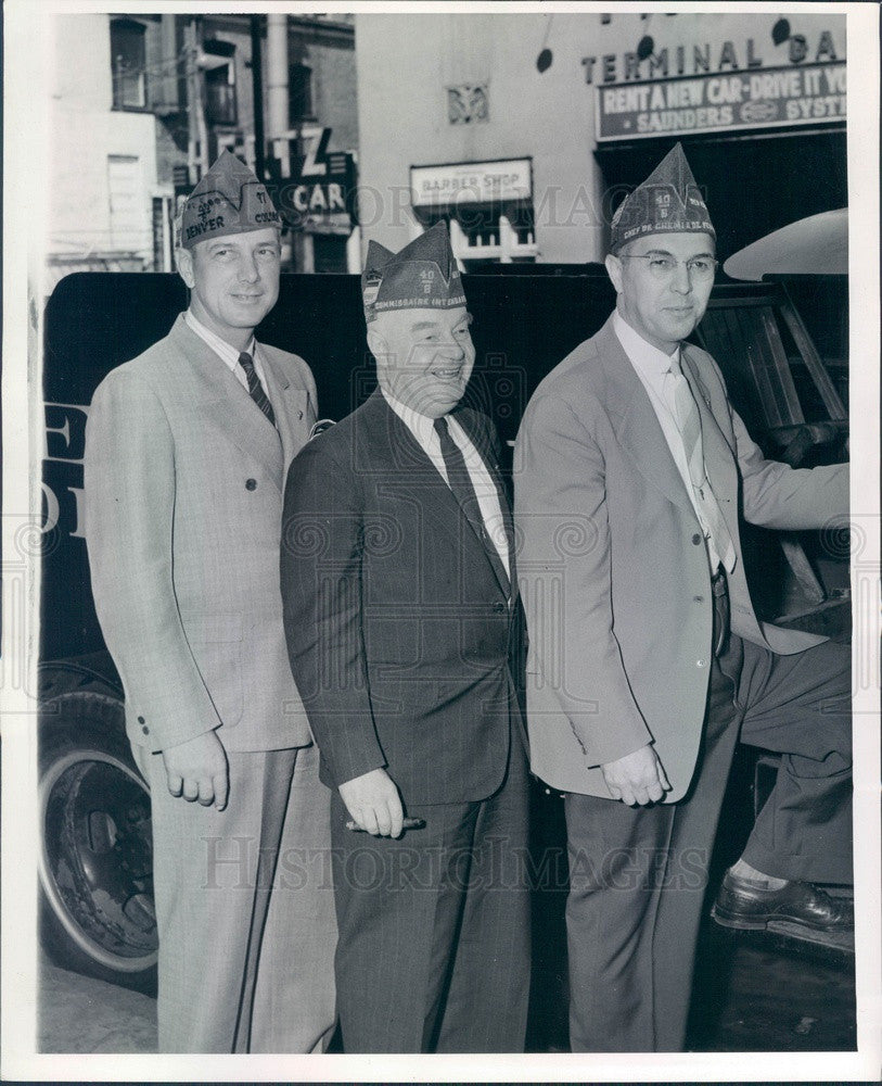 1943 American Legion National Forty & Eight President EH Burns of IL Press Photo - Historic Images