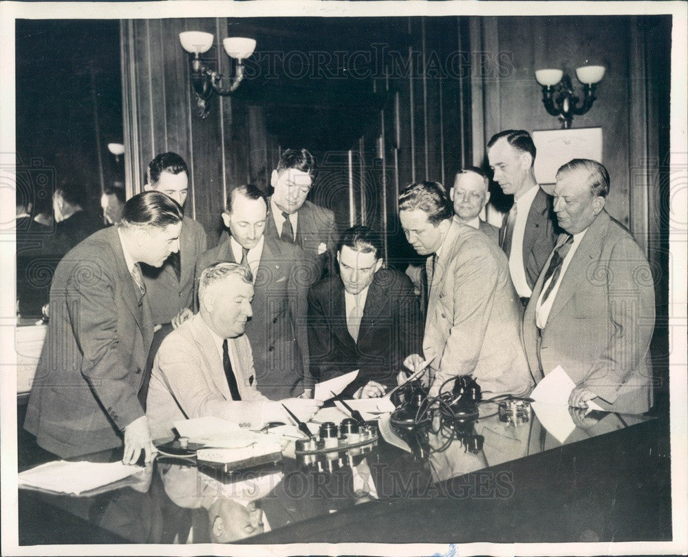 1936 Washington, DC Postmaster Vincent Burke & Veterans Organization Press Photo - Historic Images