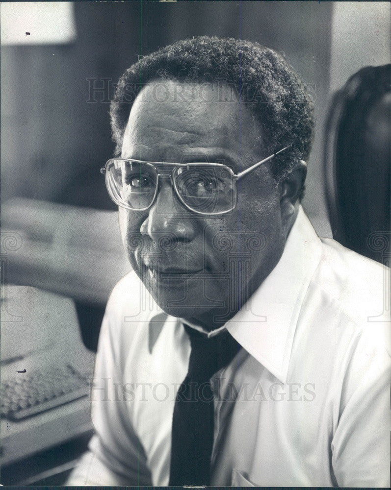 1980 Writer Alex Haley, Author of Roots Press Photo - Historic Images