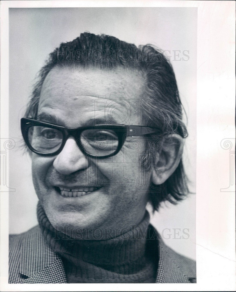 1969 American Comedian &amp; Actor Professor Irwin Corey Press Photo - Historic Images