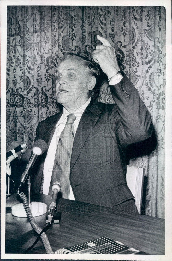 1976 American Communist Party Presidential Candidate Gus Hall Press Photo - Historic Images