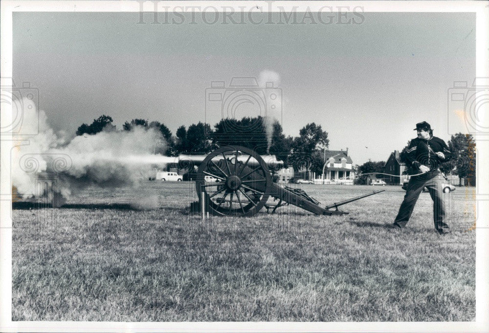 1984 Detroit, Michigan Fort Wayne Museum Civil War Cannon Press Photo - Historic Images