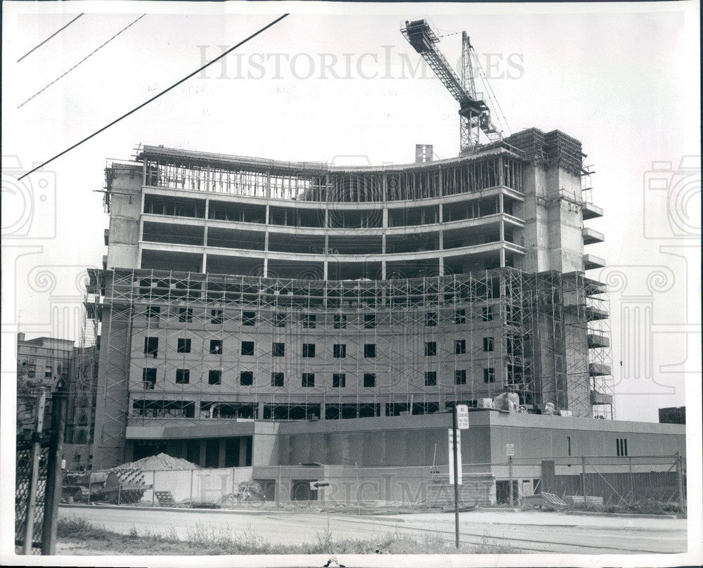 1971 Wyandotte, Michigan Hospital Construction Press Photo - Historic Images