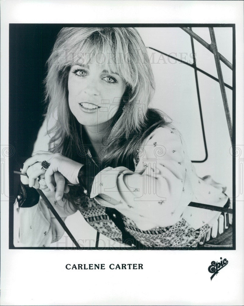 1988 American Country Singer/Songwriter Carlene Carter Press Photo - Historic Images