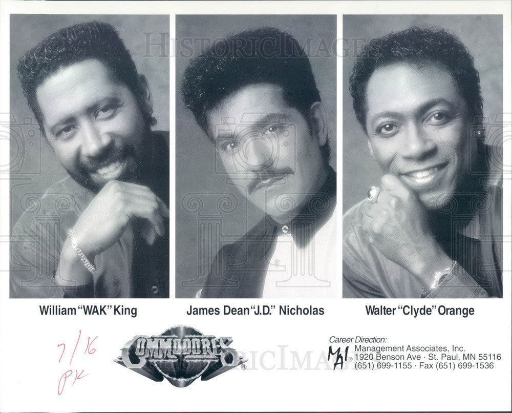 Undated American Funk/Soul Band The Commodores Press Photo - Historic Images