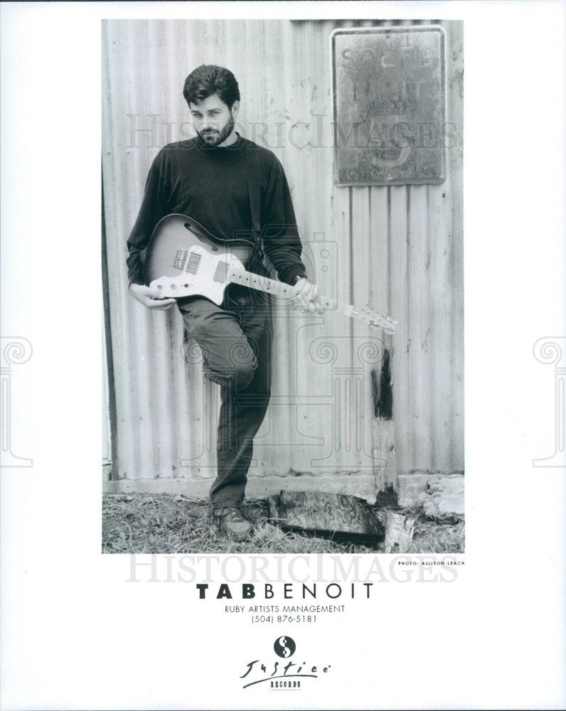 1995 American Blues Musician Tab Benoit Press Photo - Historic Images