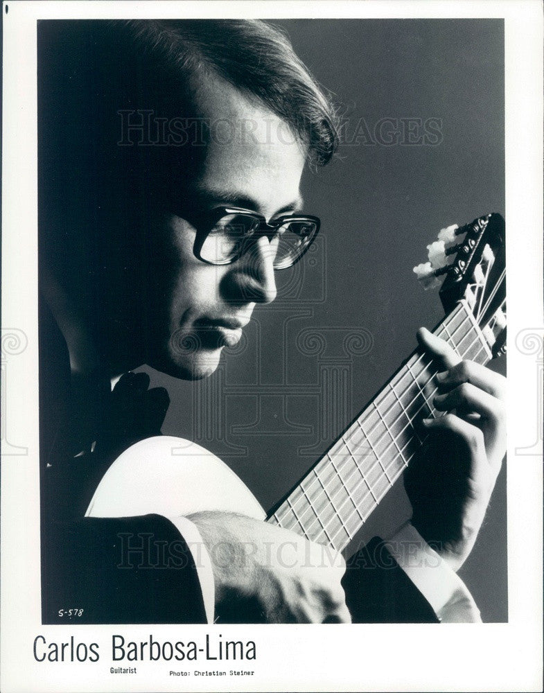1977 Brazilian Guitarist Carlos Barbosa-Lima Press Photo