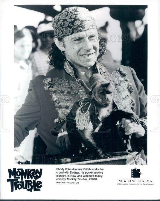 1994 American Hollywood Actor Harvey Keitel in Monkey Trouble Press Photo - Historic Images