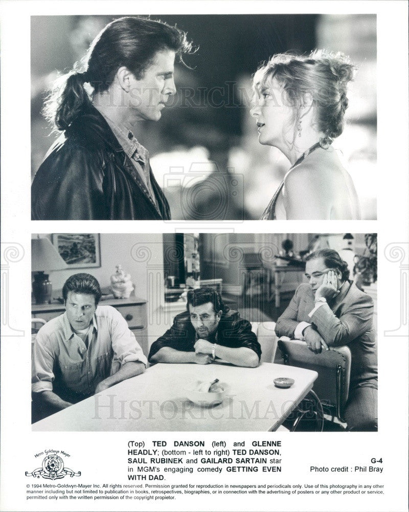 1994 Actors Ted Danson/Glenne Headly/Saul Rubinek/Gailard Sartain Press Photo - Historic Images